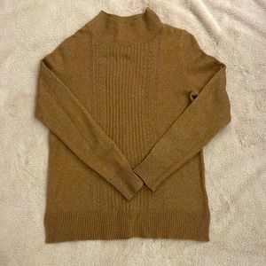 Small Tan Mockneck Sweater